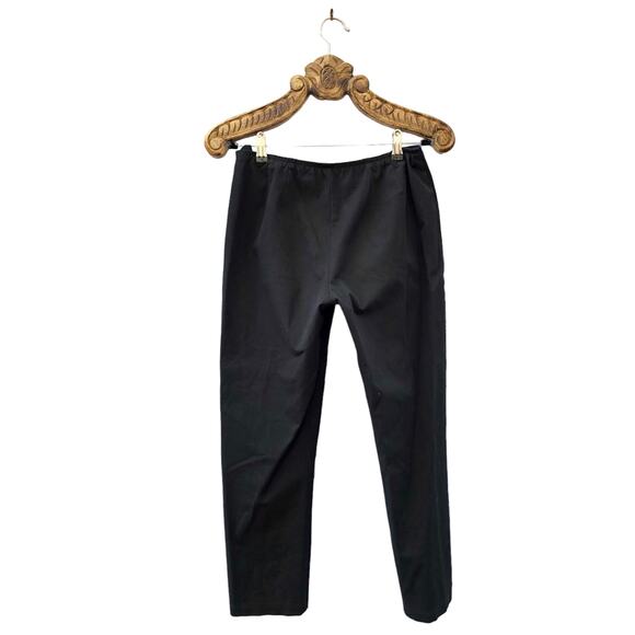 Eileen Fisher Pants Black Organic Cotton Stretch Straight Leg Small - Picture 2 of 7